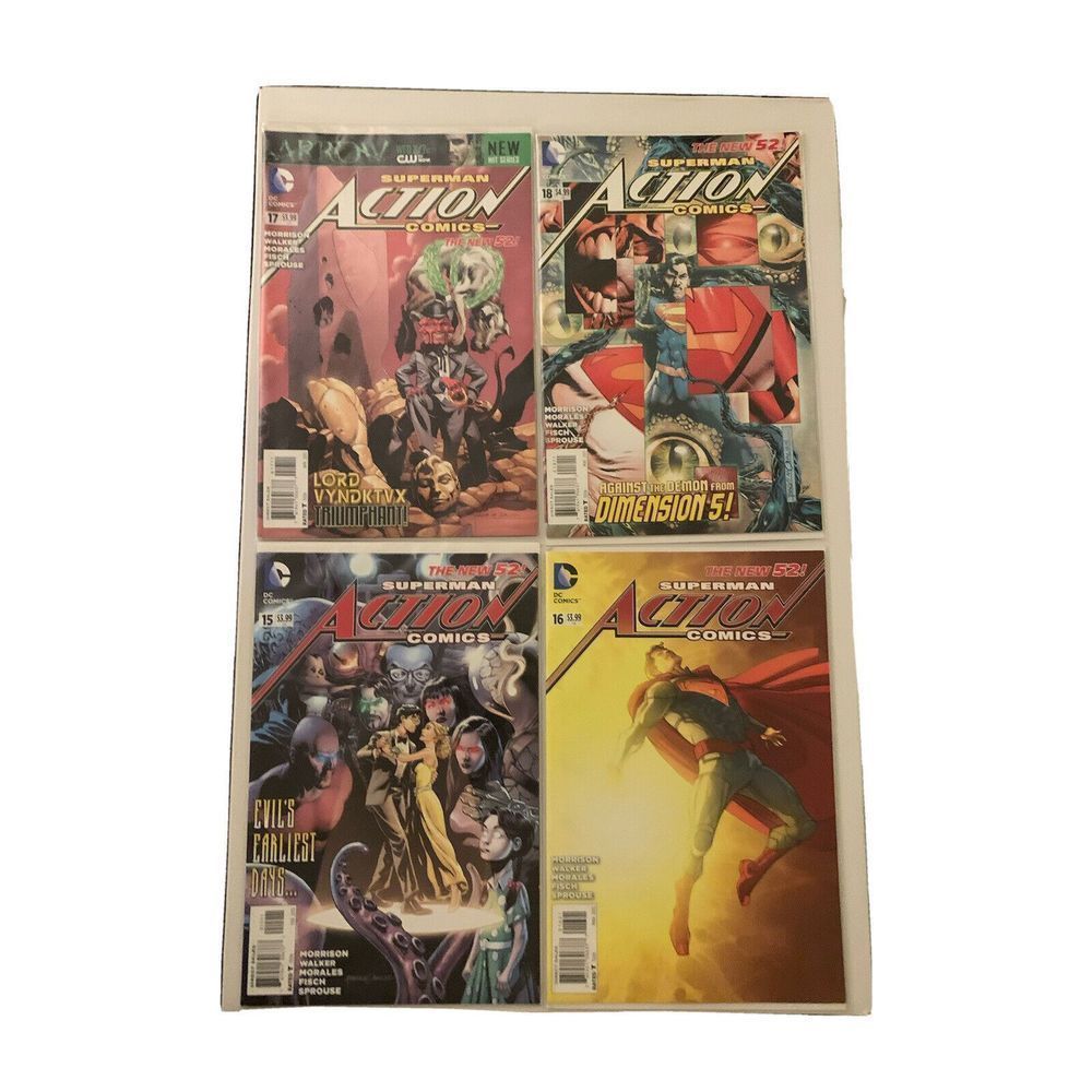 DC COMICS #15 16 17 18, NEW 52 SUPERMAN ACTION COMICS Lot Of 4